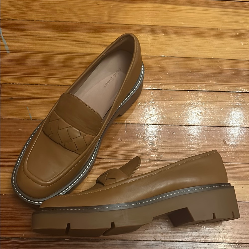 Nordstrom Brown Loafers with Woven Detail - Picture 7 of 10